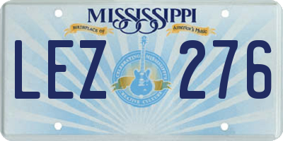 MS license plate LEZ276