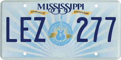 MS license plate LEZ277