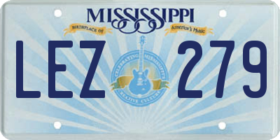 MS license plate LEZ279
