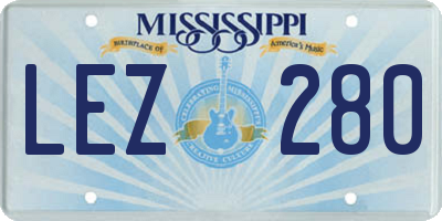 MS license plate LEZ280