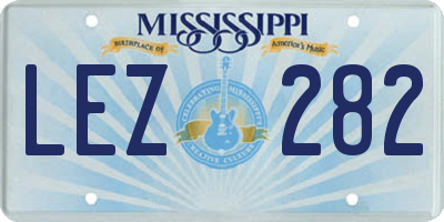MS license plate LEZ282