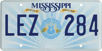 MS license plate LEZ284