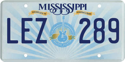 MS license plate LEZ289