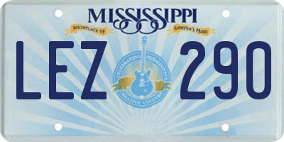 MS license plate LEZ290