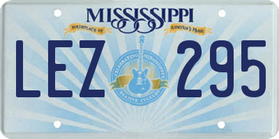MS license plate LEZ295