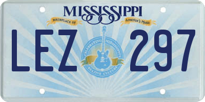MS license plate LEZ297
