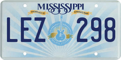 MS license plate LEZ298