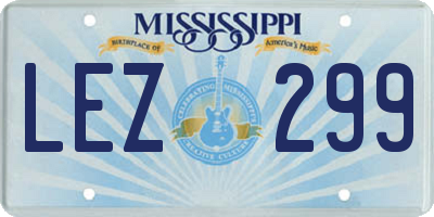 MS license plate LEZ299