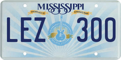 MS license plate LEZ300
