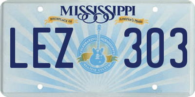 MS license plate LEZ303