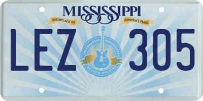 MS license plate LEZ305