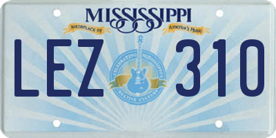 MS license plate LEZ310