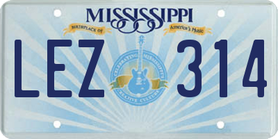 MS license plate LEZ314