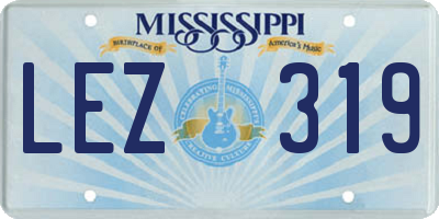 MS license plate LEZ319