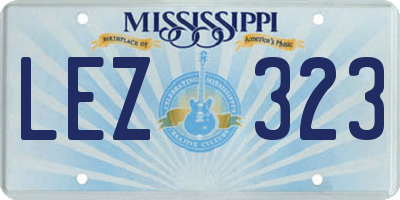 MS license plate LEZ323