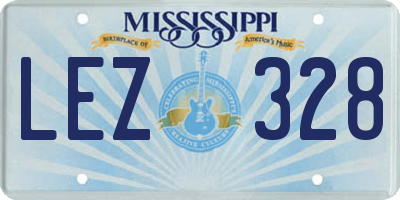 MS license plate LEZ328