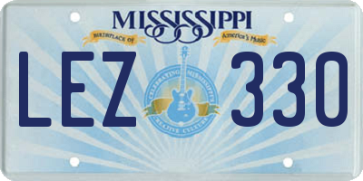 MS license plate LEZ330