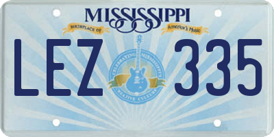 MS license plate LEZ335