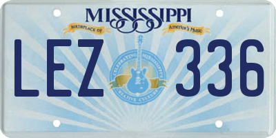 MS license plate LEZ336