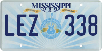 MS license plate LEZ338