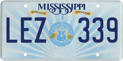MS license plate LEZ339