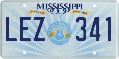 MS license plate LEZ341