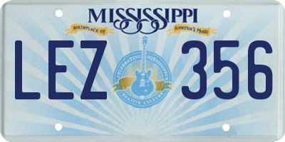 MS license plate LEZ356