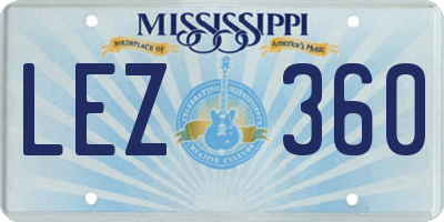 MS license plate LEZ360