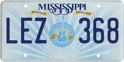 MS license plate LEZ368
