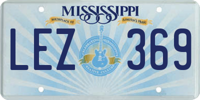 MS license plate LEZ369