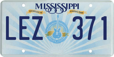 MS license plate LEZ371