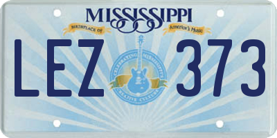 MS license plate LEZ373