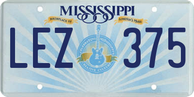 MS license plate LEZ375