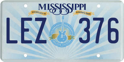 MS license plate LEZ376