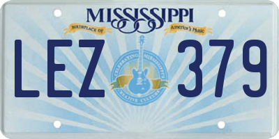 MS license plate LEZ379