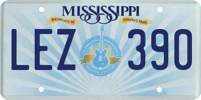 MS license plate LEZ390