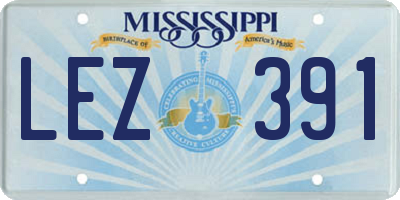 MS license plate LEZ391