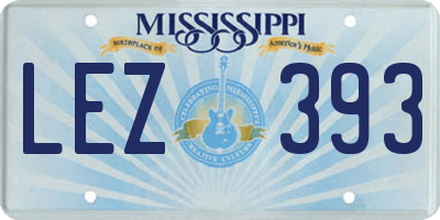 MS license plate LEZ393