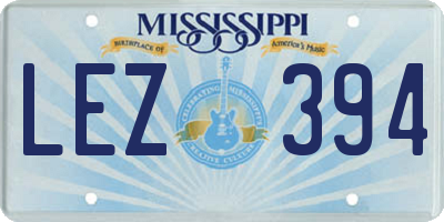 MS license plate LEZ394