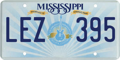 MS license plate LEZ395