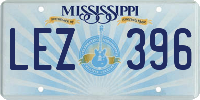 MS license plate LEZ396