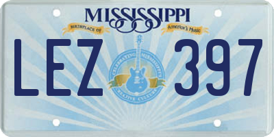 MS license plate LEZ397
