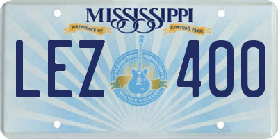MS license plate LEZ400