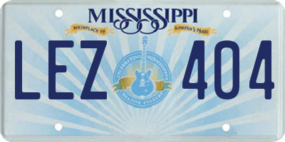 MS license plate LEZ404