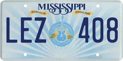 MS license plate LEZ408