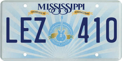 MS license plate LEZ410