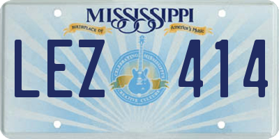 MS license plate LEZ414