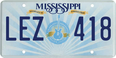 MS license plate LEZ418