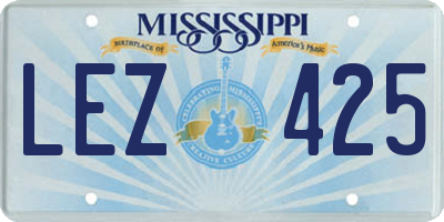 MS license plate LEZ425