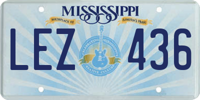 MS license plate LEZ436